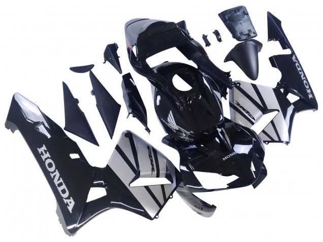 Carenado Moto Honda CBR600RR 2003-2004 - Plata Negro Brillante
