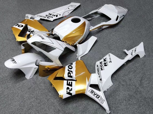 Carenado Moto Honda CBR600RR 2003-2004 - Blanco Oro Negro Repsol