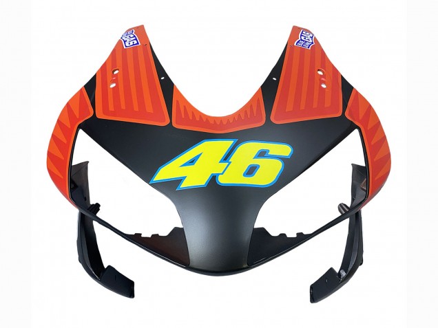 Carenado Moto Honda CBR600RR 2003-2004 - Negro Mate Naranja Repsol Rossi 46