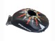 Carenado Moto Honda CBR600RR 2003-2004 - Negro Mate Naranja Repsol Rossi 46