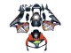 Carenado Moto Honda CBR600RR 2003-2004 - Negro Mate Naranja Repsol Rossi 46