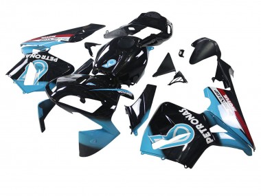 Carenado Moto Honda CBR600RR 2003-2004 - Azul Claro Rojo Negro Brillante Dunlop