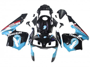 Carenado Moto Honda CBR600RR 2003-2004 - Azul Claro Rojo Negro Brillante Dunlop