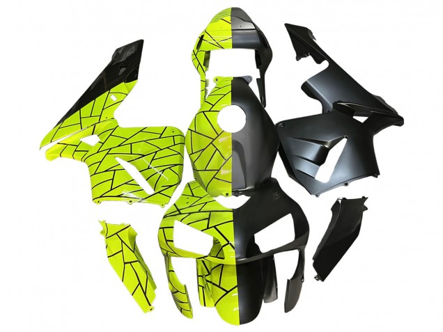 Carenado Moto Honda CBR600RR 2003-2004 - Fluorescent Verde Negro Mate