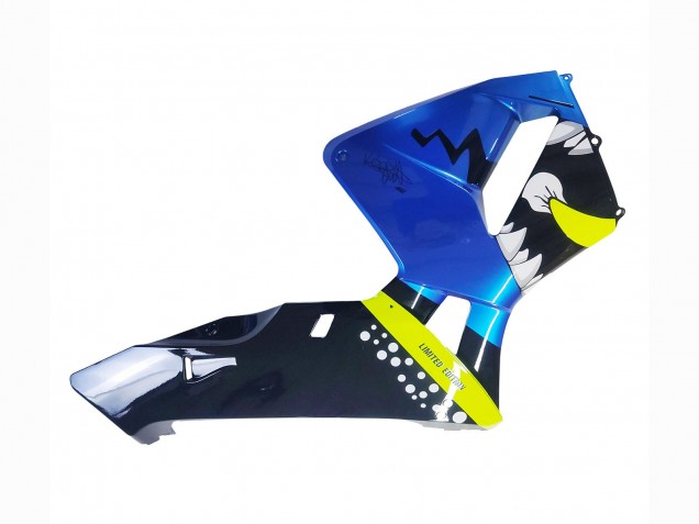 Carenado Moto Honda CBR600RR 2003-2004 - Azul Neon Amarillo Negro Brillante Tiburón