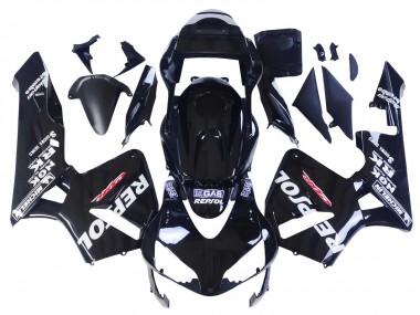 Carenado Moto Honda CBR600RR 2003-2004 - Negro Brillante Blanco Repsol