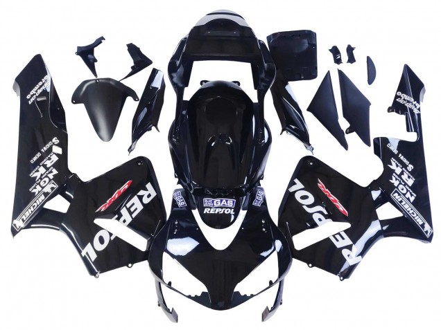 Carenado Moto Honda CBR600RR 2003-2004 - Negro Brillante Blanco Repsol