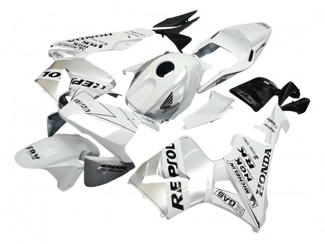 Carenado Moto Honda CBR600RR 2003-2004 - Blanco Plata Negro Repsol