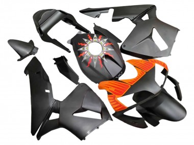 Carenado Moto Honda CBR600RR 2003-2004 - Negro Mate Naranja