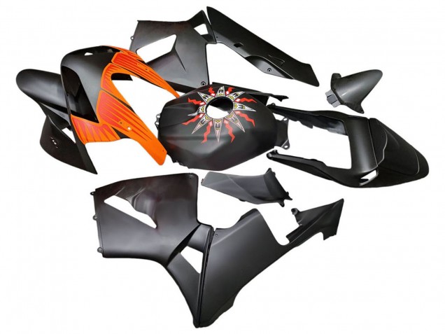 Carenado Moto Honda CBR600RR 2003-2004 - Negro Mate Naranja