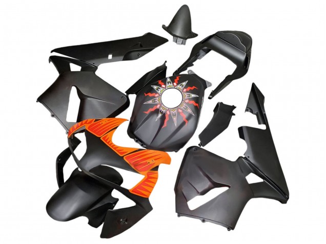 Carenado Moto Honda CBR600RR 2003-2004 - Negro Mate Naranja