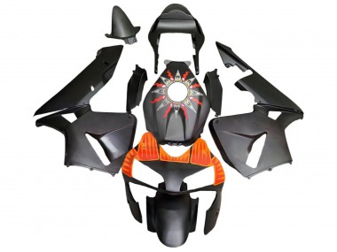 Carenado Moto Honda CBR600RR 2003-2004 - Negro Mate Naranja
