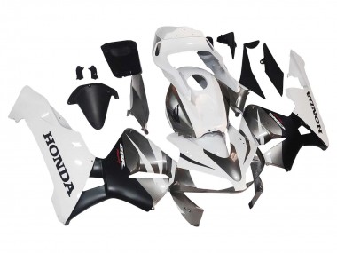 Carenado Moto Honda CBR600RR 2003-2004 - Blanco Negro Mate Carrera