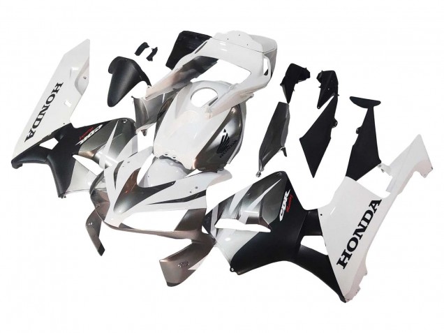 Carenado Moto Honda CBR600RR 2003-2004 - Blanco Negro Mate Carrera