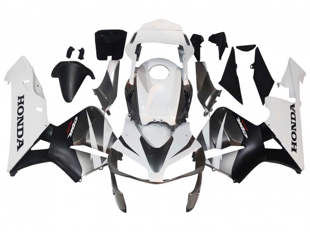 Carenado Moto Honda CBR600RR 2003-2004 - Blanco Negro Mate Carrera