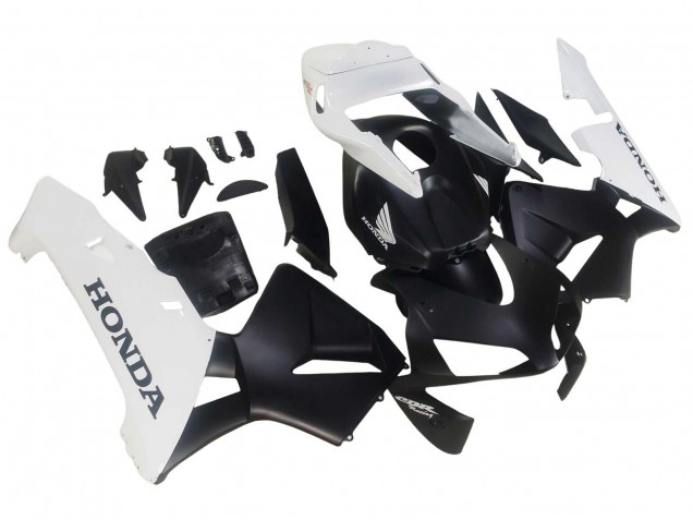 Carenado Moto Honda CBR600RR 2003-2004 - Blanco Negro Mate