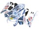 Carenado Moto Honda CBR600RR 2003-2004 - Blanco Azul Rojo Nastro Azzurro 46