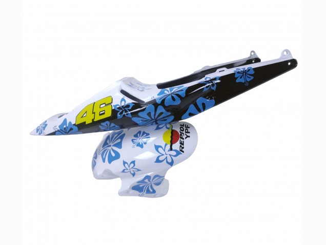 Carenado Moto Honda CBR600RR 2003-2004 - Blanco Azul Rojo Nastro Azzurro 46