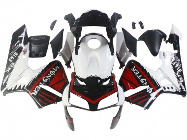 Carenado Moto Honda CBR600RR 2003-2004 - Blanco Rojo Negro Brillante Monstruo