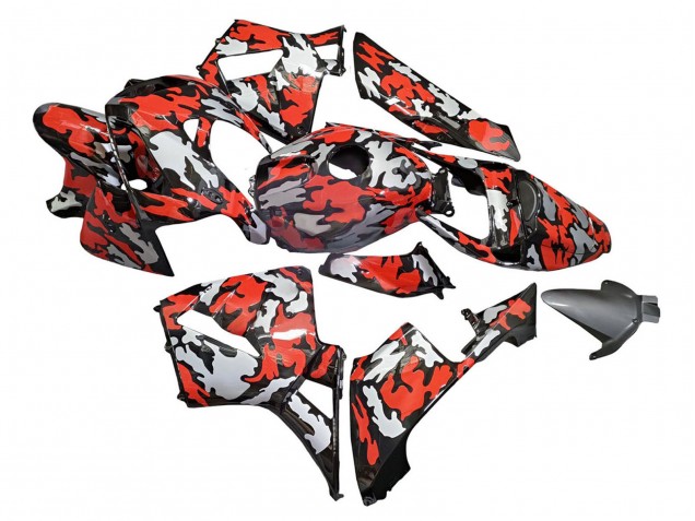 Carenado Moto Honda CBR600RR 2005-2006 - Negro Rojo Gris Camouflage