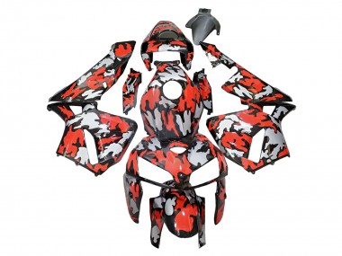 Carenado Moto Honda CBR600RR 2005-2006 - Negro Rojo Gris Camouflage