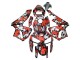 Carenado Moto Honda CBR600RR 2005-2006 - Negro Rojo Gris Camouflage