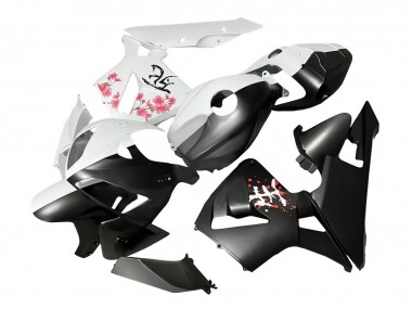 Carenado Moto Honda CBR600RR 2005-2006 - Negro Blanco Cherry Blossom