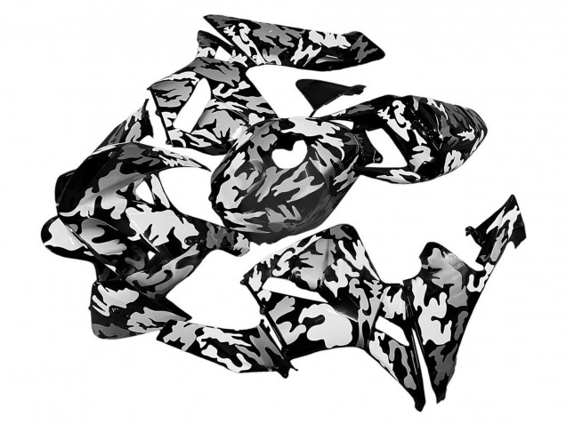 Carenado Moto Honda CBR600RR 2005-2006 - Negro Blanco Gris Camouflage