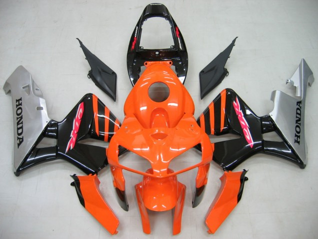 Carenado Moto Honda CBR600RR 2005-2006 - Naranja Negro Plata