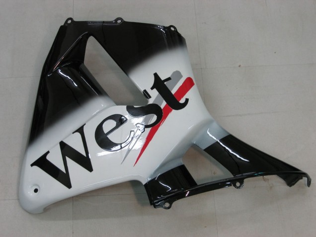 Carenado Moto Honda CBR600RR 2005-2006 - Negro Brillante Blanco West