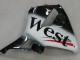 Carenado Moto Honda CBR600RR 2005-2006 - Negro Brillante Blanco West