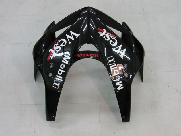 Carenado Moto Honda CBR600RR 2005-2006 - Negro Brillante Blanco West