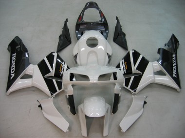 Carenado Moto Honda CBR600RR 2005-2006 - Negro Blanco Carrera