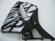 Carenado Moto Honda CBR600RR 2005-2006 - Negro Brillante Gris Llama