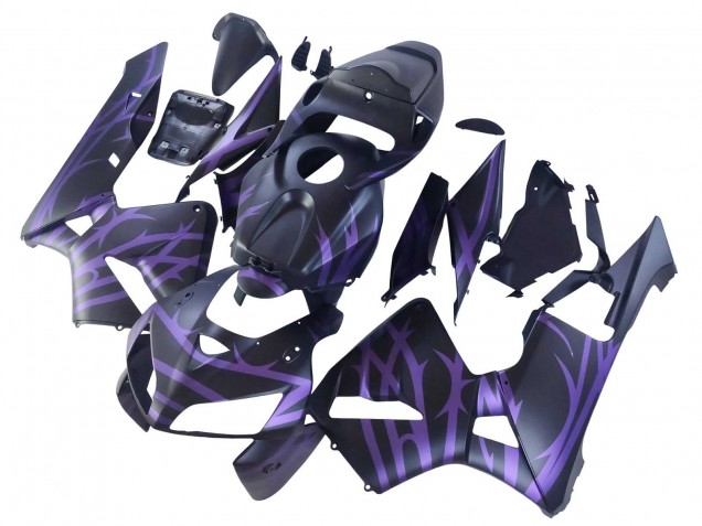 Carenado Moto Honda CBR600RR 2005-2006 - Negro Mate Púrpura