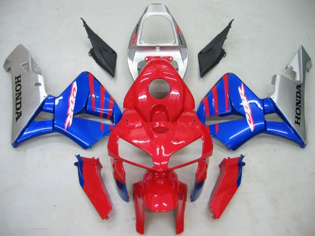 Carenado Moto Honda CBR600RR 2005-2006 - Rojo Azul Plata