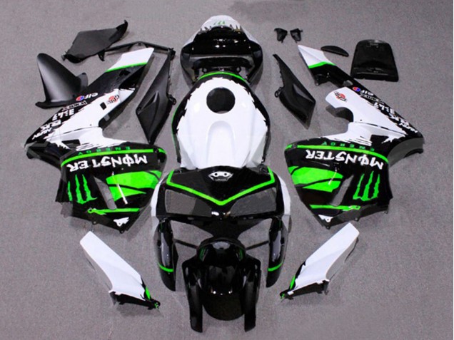Carenado Moto Honda CBR600RR 2005-2006 - Blanco Negro Verde Monstruo