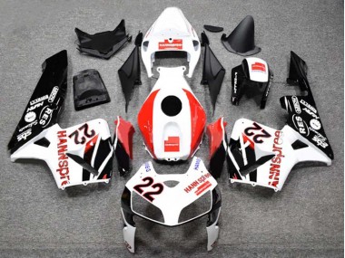 Carenado Moto Honda CBR600RR 2005-2006 - Blanco Rojo Negro Brillante HannSpree 22