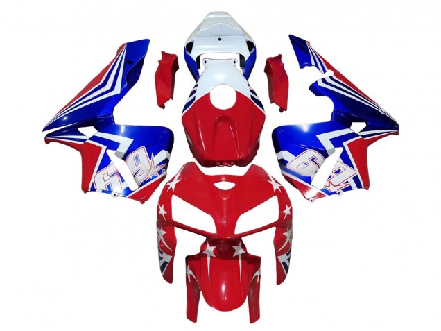 Carenado Moto Honda CBR600RR 2005-2006 - Rojo Blanco Azul 69