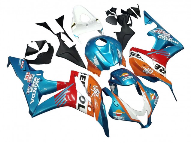 Carenado Moto Honda CBR600RR 2007-2008 - Naranja Blanco Rojo Azul Repsol