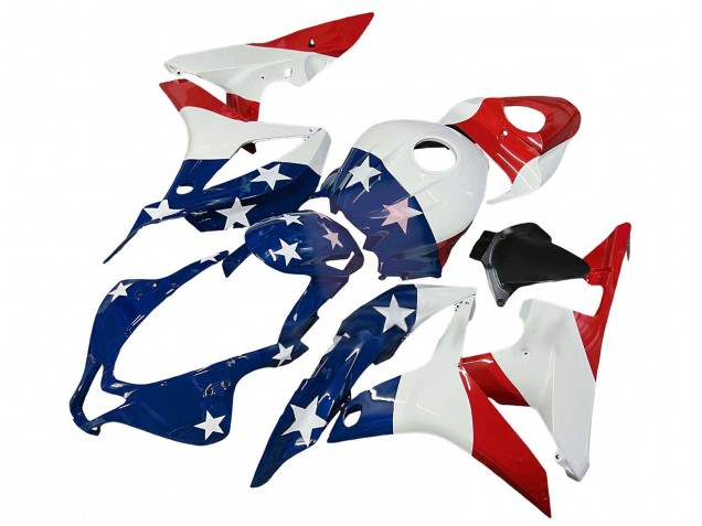 Carenado Moto Honda CBR600RR 2007-2008 - Blanco Azul Rojo Estrella