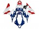 Carenado Moto Honda CBR600RR 2007-2008 - Blanco Azul Rojo Estrella