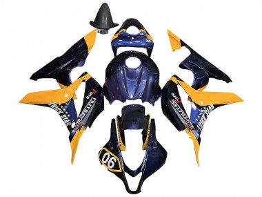 Carenado Moto Honda CBR600RR 2007-2008 - Naranja Azul Oscuro Trick Star 06