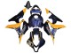 Carenado Moto Honda CBR600RR 2007-2008 - Naranja Azul Oscuro Trick Star 06
