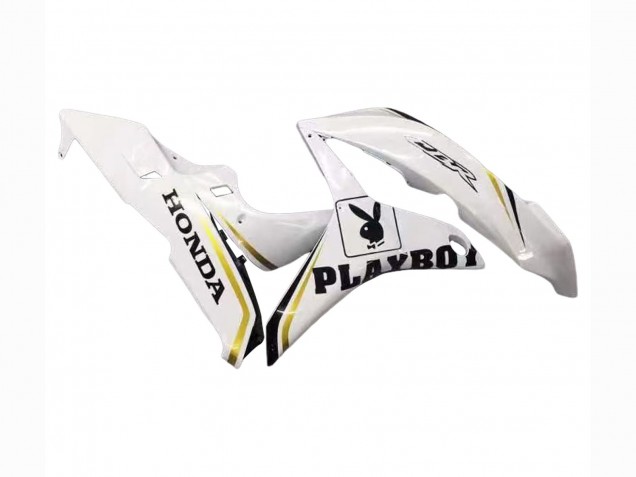 Carenados Moto Honda CBR600RR 2007-2008 - Blanco Oro Negro Brillante Playboy