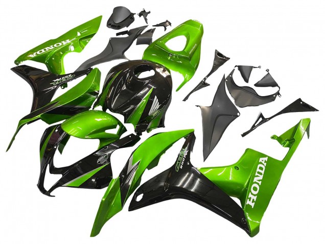Kits Carenados Moto Honda CBR600RR 2007-2008 - Verde Negro Brillante