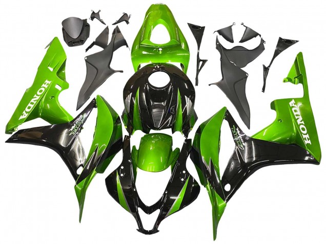 Kits Carenados Moto Honda CBR600RR 2007-2008 - Verde Negro Brillante