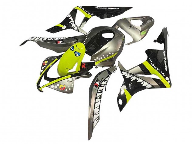 Carenado Moto Honda CBR600RR 2007-2008 - Gris Fluorescent Amarillo Tiburón