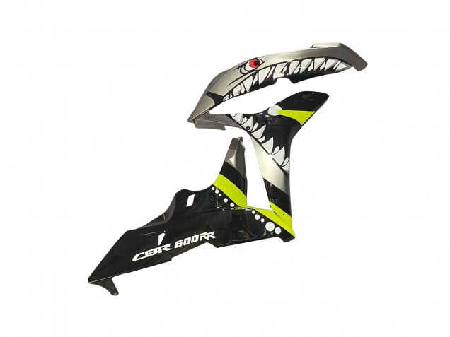 Carenado Moto Honda CBR600RR 2007-2008 - Gris Fluorescent Amarillo Tiburón