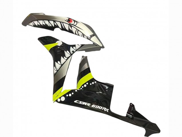 Carenado Moto Honda CBR600RR 2007-2008 - Gris Fluorescent Amarillo Tiburón